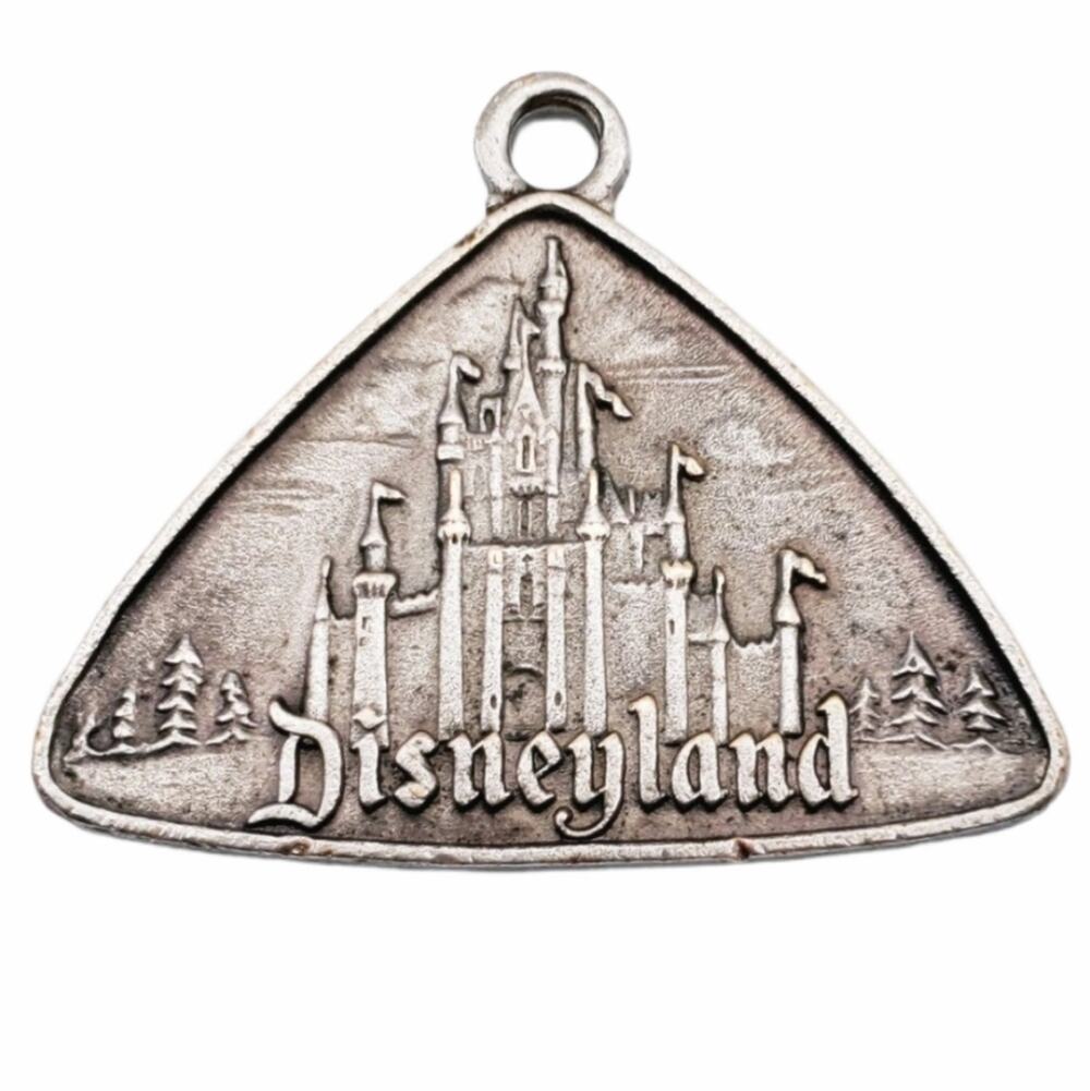 Disney 1960s Vintage Disneyland Silver Pendant Iconic